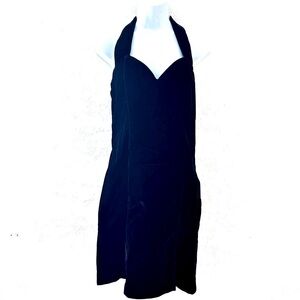 RAMPAGE Vtg 90s Y2K Oxblood Velvet Whimsigoth Halter Mini Dress Size 11 M